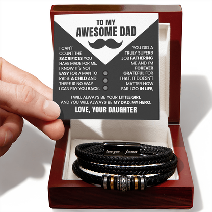 To My Awesome Dad Acrylic Plaque – Daughter to Dad Appreciation Gift, Father&