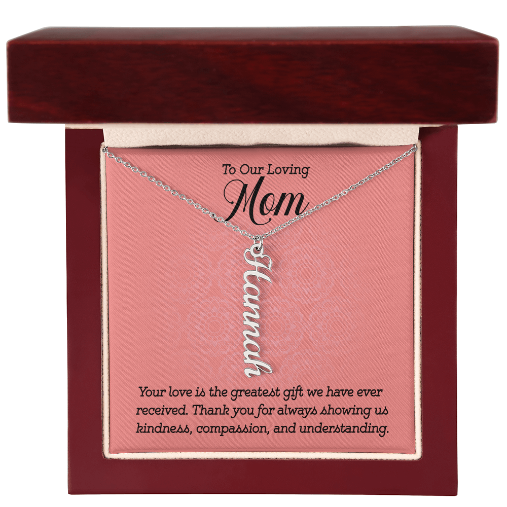 Personalized Multi-Name Necklace for Mom - Vertical Charms