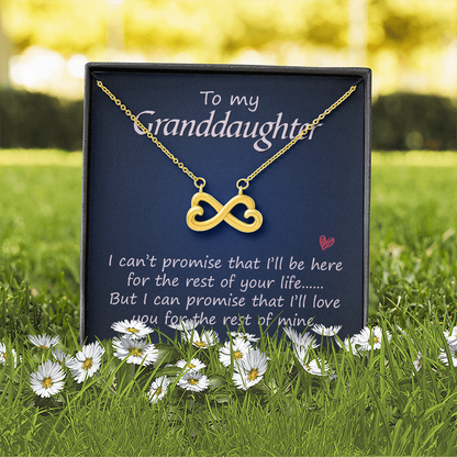 Granddaughter Infinity Heart Necklace - Eternal Love Gift from Grandparent