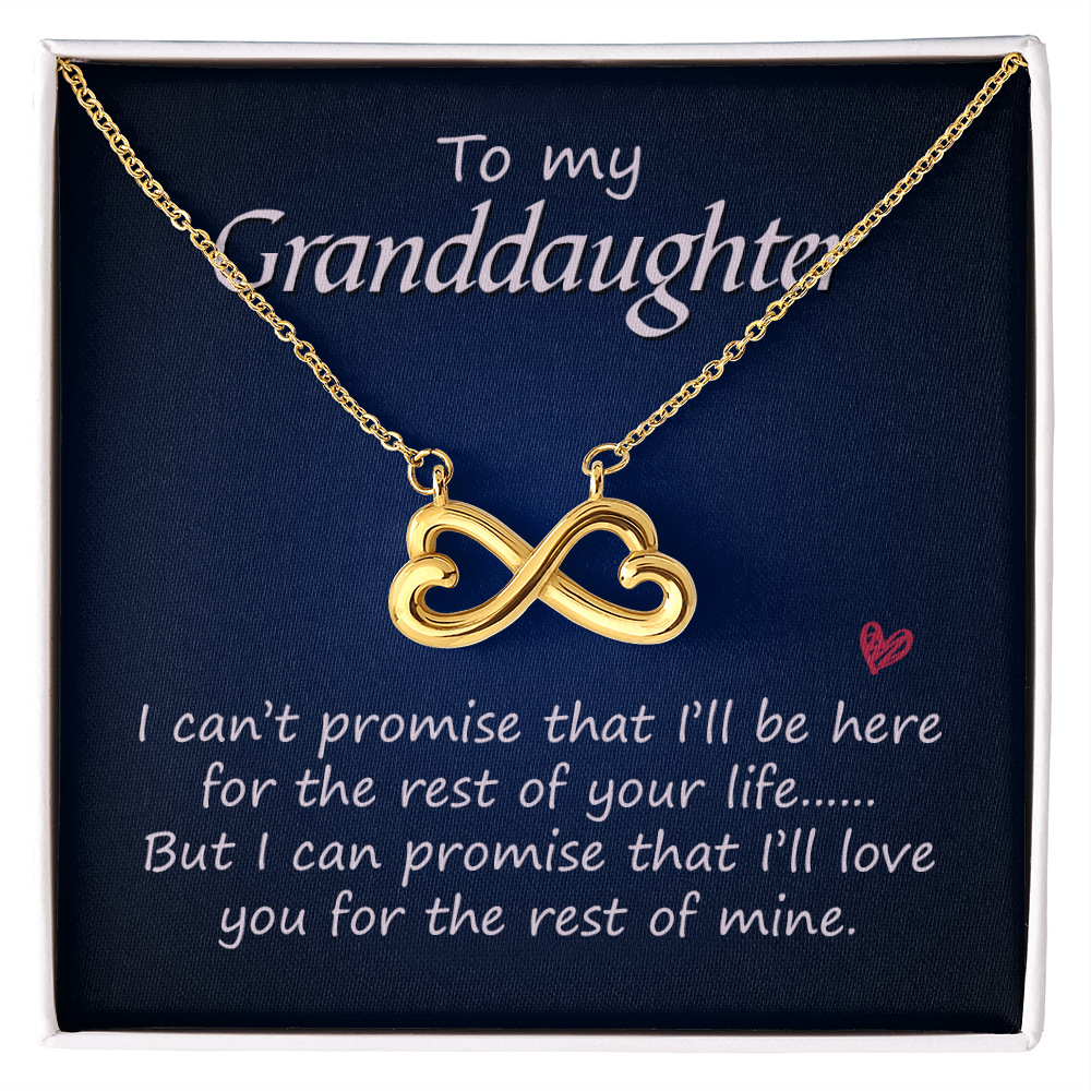 Granddaughter Infinity Heart Necklace - Eternal Love Gift from Grandparent