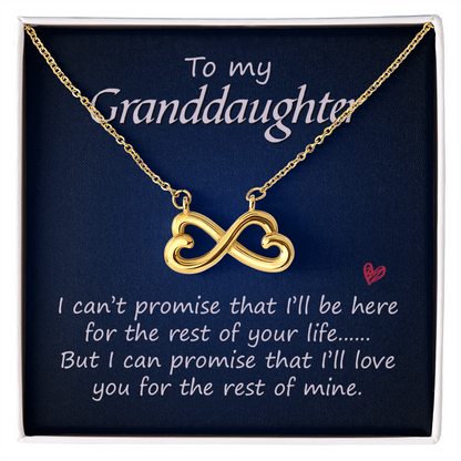 Granddaughter Infinity Heart Necklace - Eternal Love Gift from Grandparent
