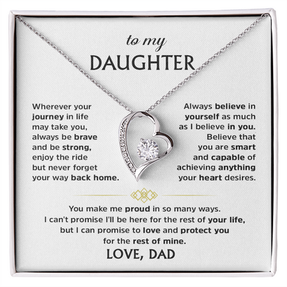 Forever Love Necklace for Daughter from Dad
