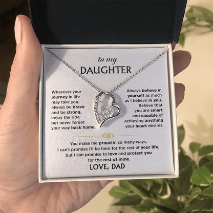 Heart Pendant Necklace Gift for Daughter