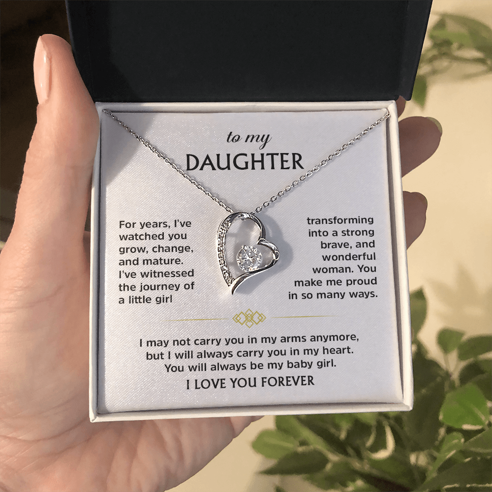 Heart Pendant Necklace Gift for Daughter
