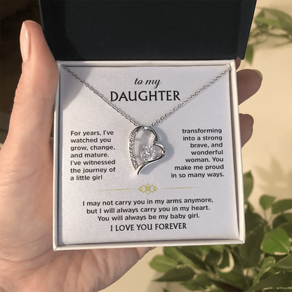 Heart Pendant Necklace Gift for Daughter

