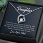 Forever Love Necklace for Daughter from Dad – CZ Heart Pendant, 14k White Gold or 18k Gold Finish, Adjustable 18–22" Chain, Gift Box