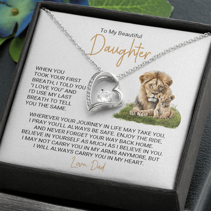 Forever Love Heart Necklace Gift Box