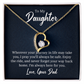 Forever Love Necklace for Daughter from Dad – CZ Heart Pendant, 14k White Gold or 18k Gold Finish, Adjustable 18–22" Chain, Gift Box