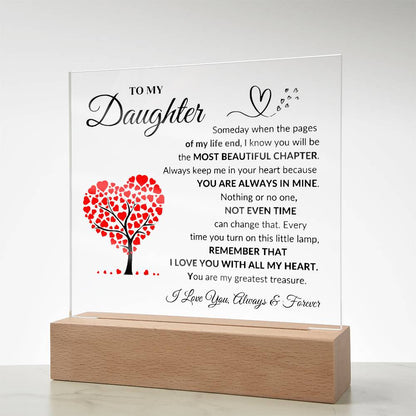 To My Daughter | Printed Square Acrylic