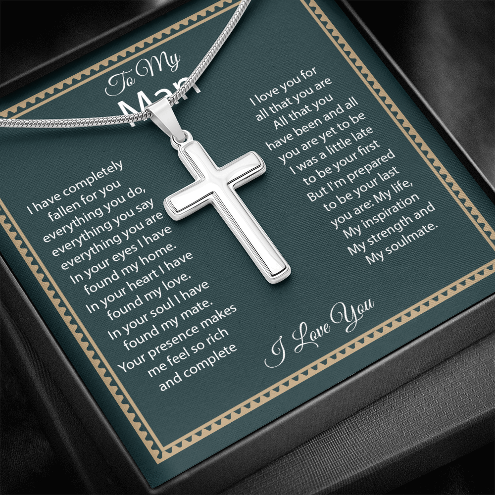 Christian Cross Necklace Gift for Men
