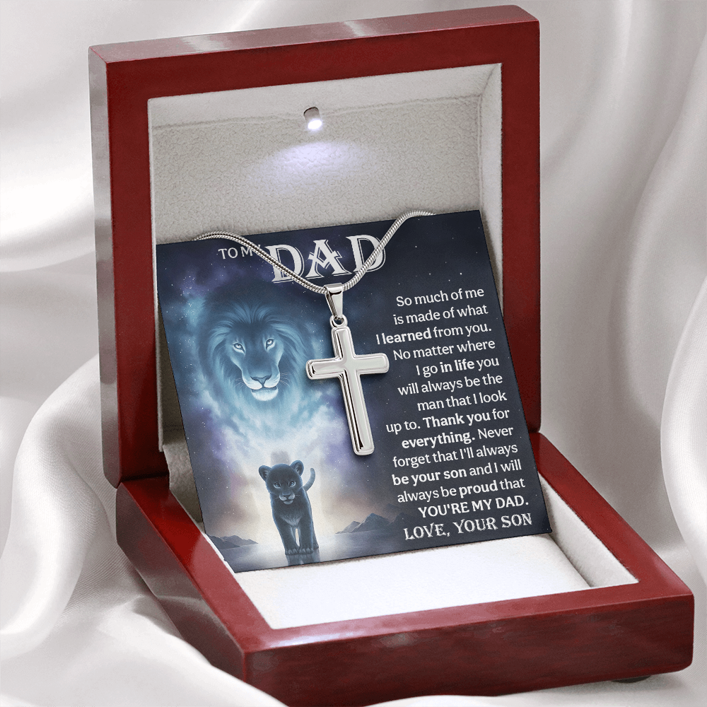 Cross Necklace Gift for Dad from Son
