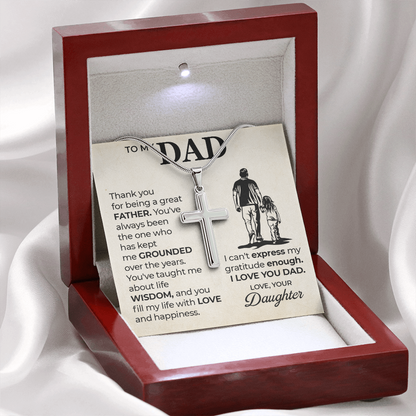 Cross Necklace Gift for Dad
