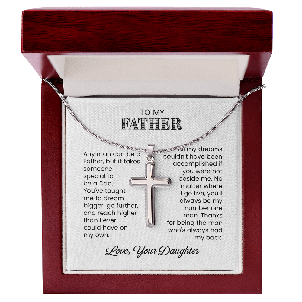 Cross Necklace Gift for Father
