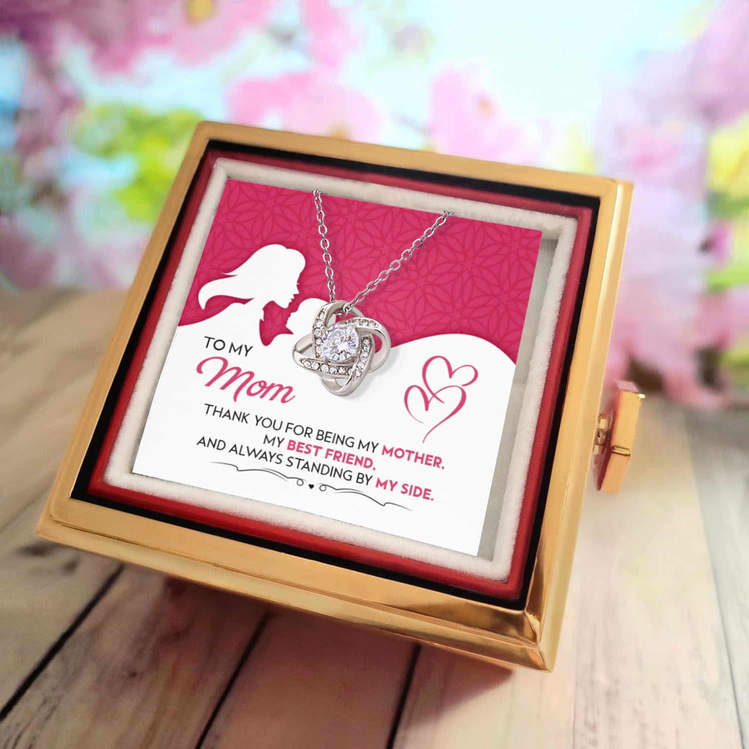 Thank You Mom Heart Pendant
