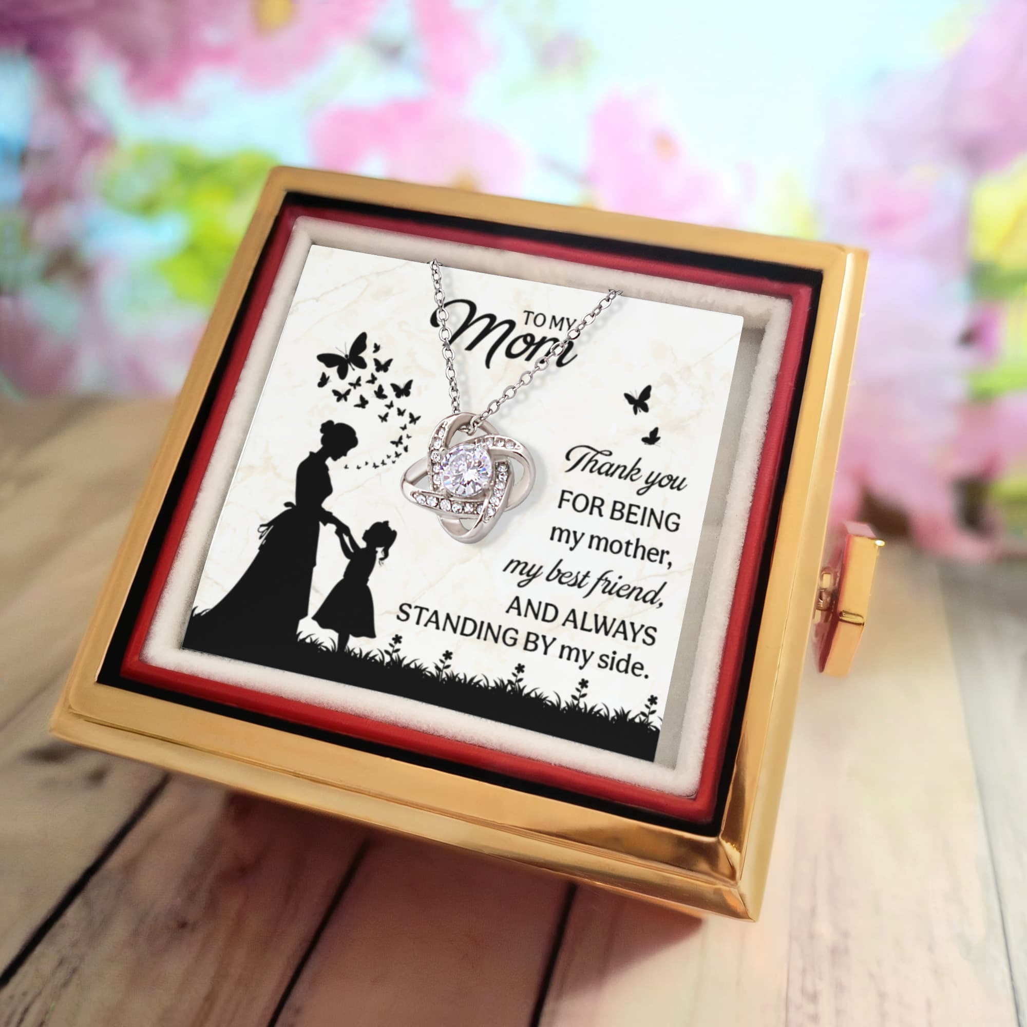 Thank You Mom Heart Pendant
