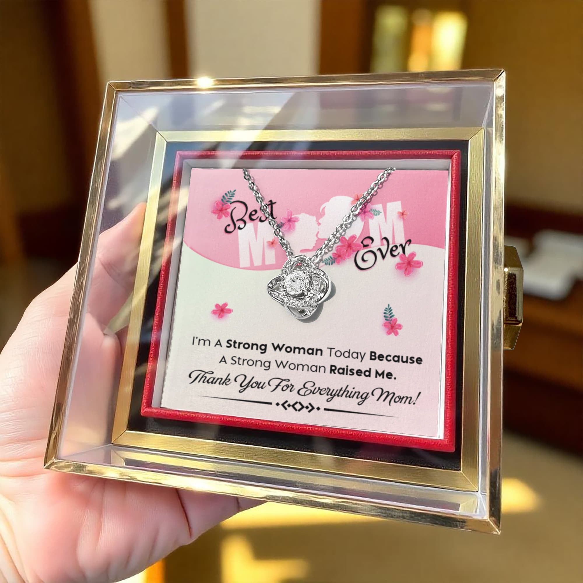 Strong Woman Raised Me Necklace
