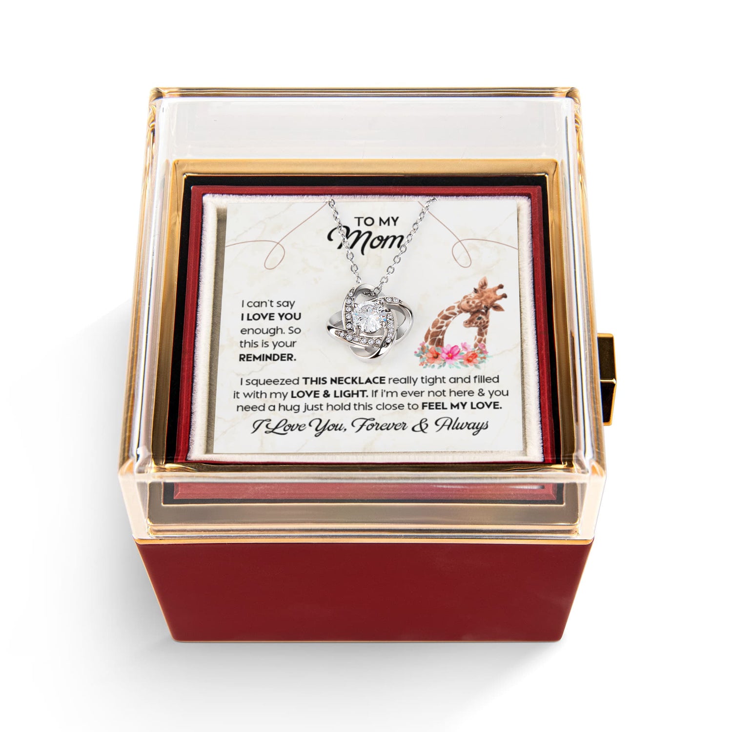 Love You Mom Necklace Gift
