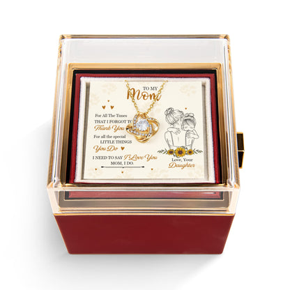 To My Mom Necklace from Daughter – Mother’s Day Gift for Mom from Daughter, Sentimental Mom Jewelry, Birthday Gift for Mother