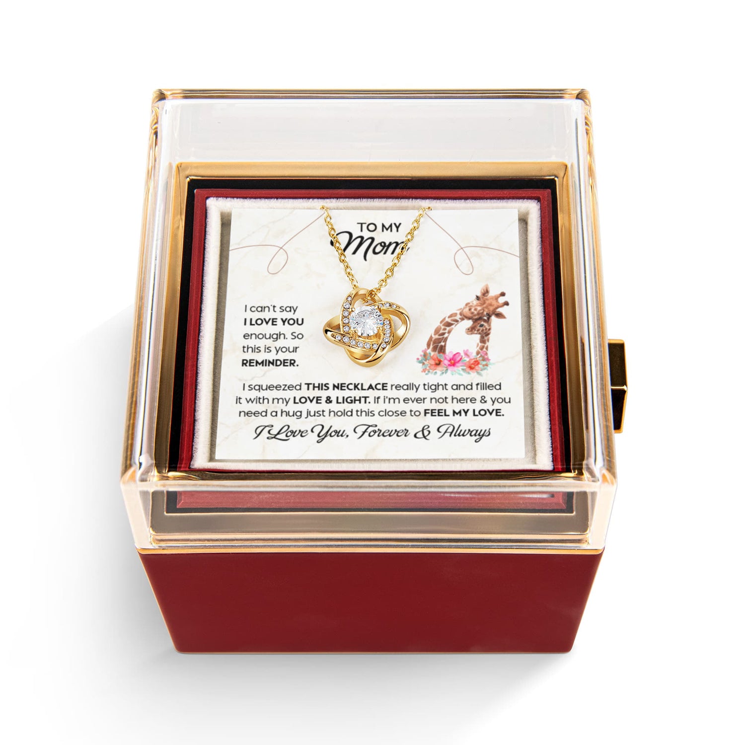 To My Mom Love Necklace – Mother’s Day Gift for Mom, Sentimental Mom Jewelry, Birthday Gift for Mother, Love You Mom Necklace