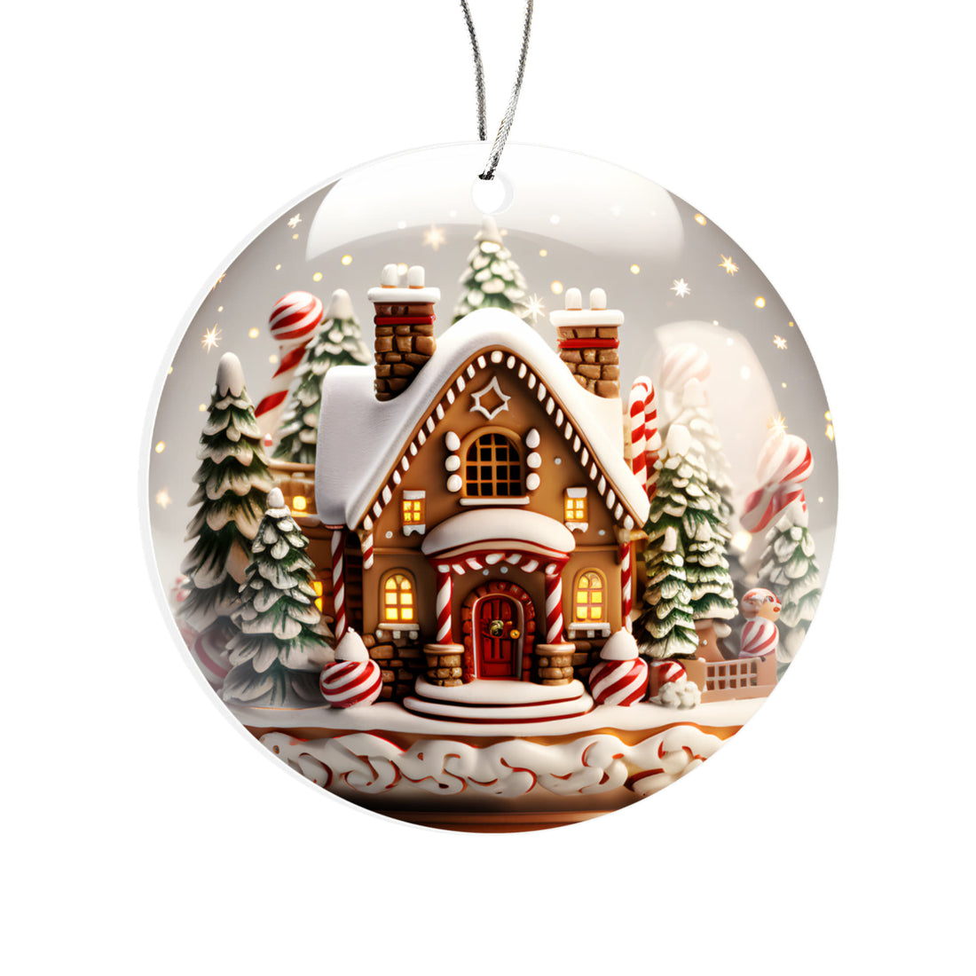 Gingerbread Series Snow Globe Edition - Gourmet Gingerbread House Snow Globe Acrylic Ornament