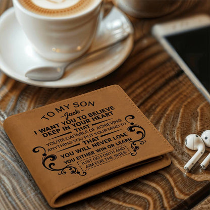 Father to son wallet gift
