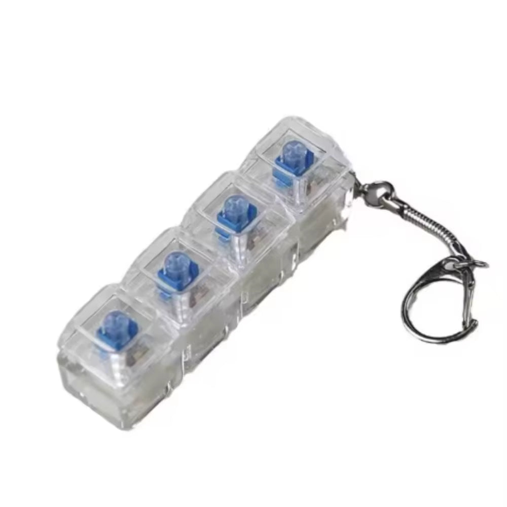 Relaxing 3/4/9 Keys Finger Keyboard Keycap Stress Relief Decompression Toy Gadget Key Button Fidget Keychain Adult