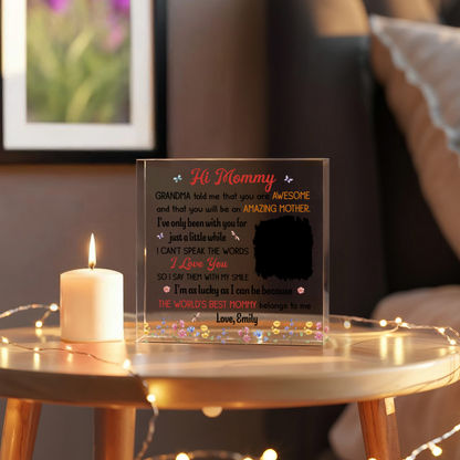 Baby Photo Acrylic Plaque for Mom
