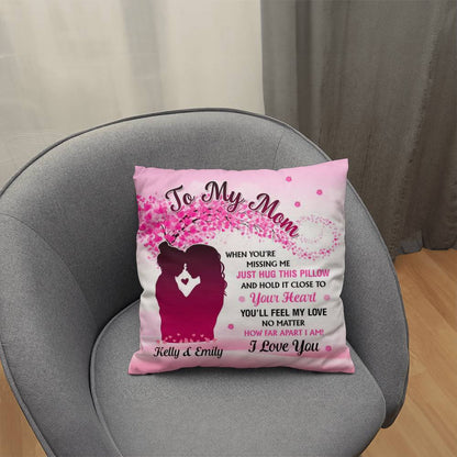 To My Mom Personalized Pillow – Mother’s Day Gift for Mom from Kids, Custom Name Mom Pillow, Sentimental Mom Throw Pillow