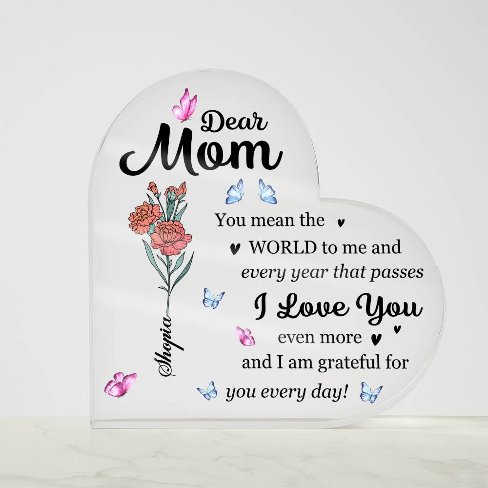 Custom Name Mom Acrylic Sign
