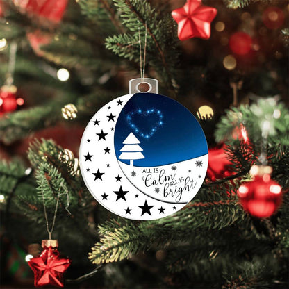 Memorial Christmas Ornament with Starry Sky