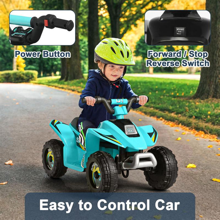 CIPACHO 6V Kids Ride on Electric ATV, Ride Car with 4 Wheels, Ride-On Toy for Toddlers 3-5 Boys & Girls