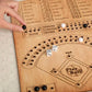 Baseball Dice Board Game Wooden Dice and Marble Board Game Interactive Double Battle Table Game Fun Sports Toy