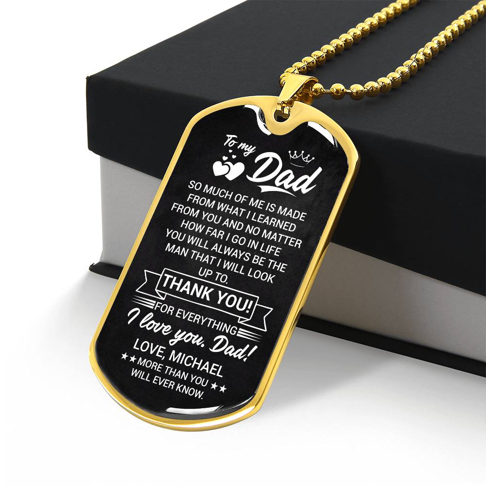 Father’s Day necklace gift for dad
