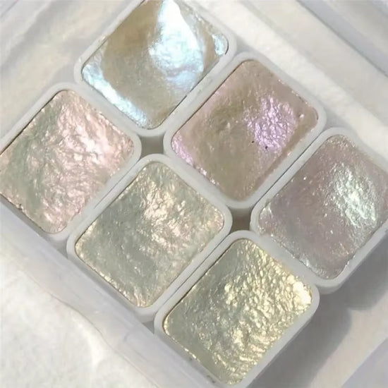 20 Color Pearl Watercolor Pigment, Solid Packaging for Traditional Chinese Painting, Tangka Calligraphy, Color Painting