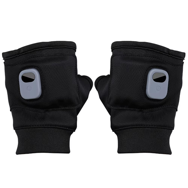 Electric Heating Gloves 360 Degree Heating Electric Heated Gloves Fingerless Touchscreen for Outdoor Hiking Cycling