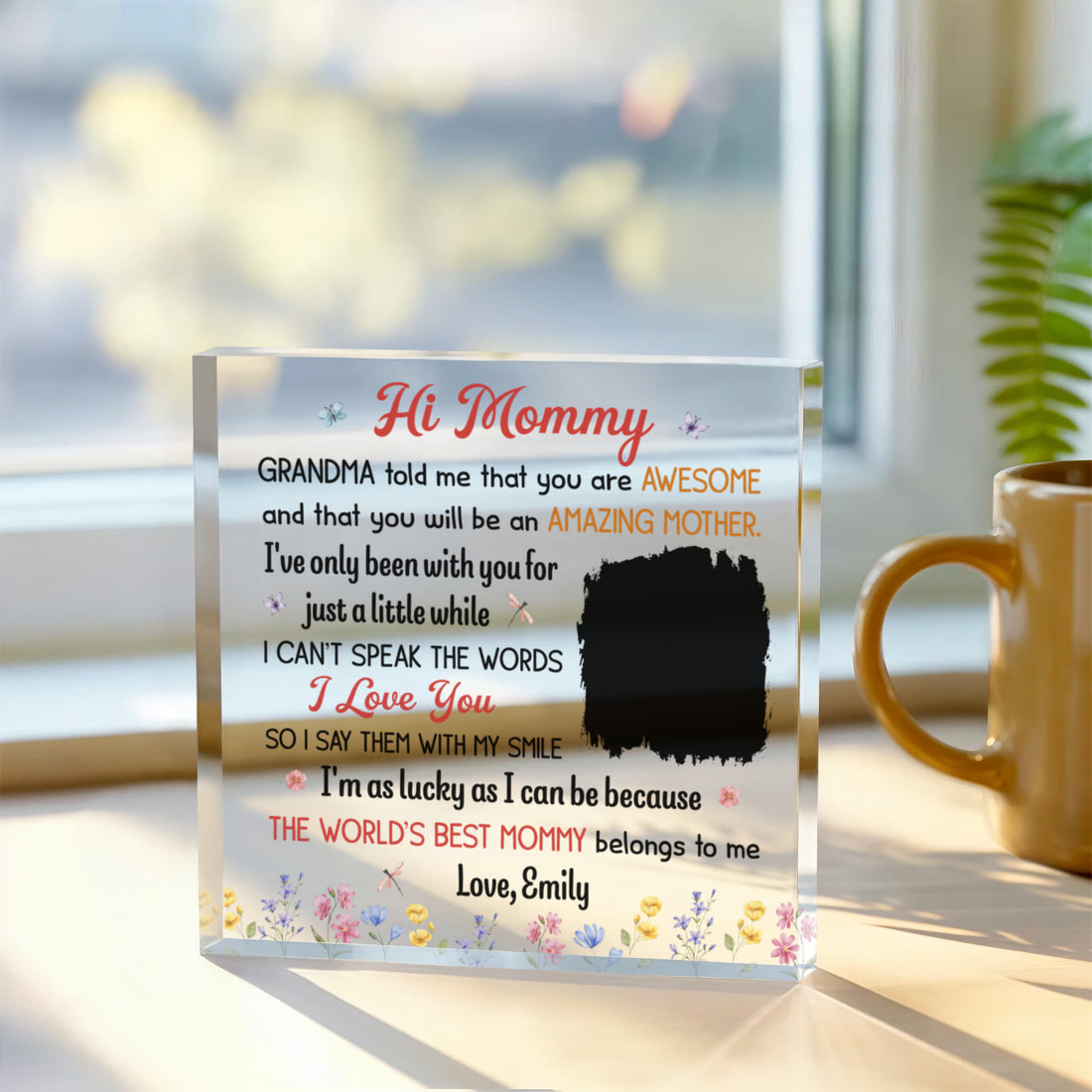 New Mom Keepsake Gift Plaque
