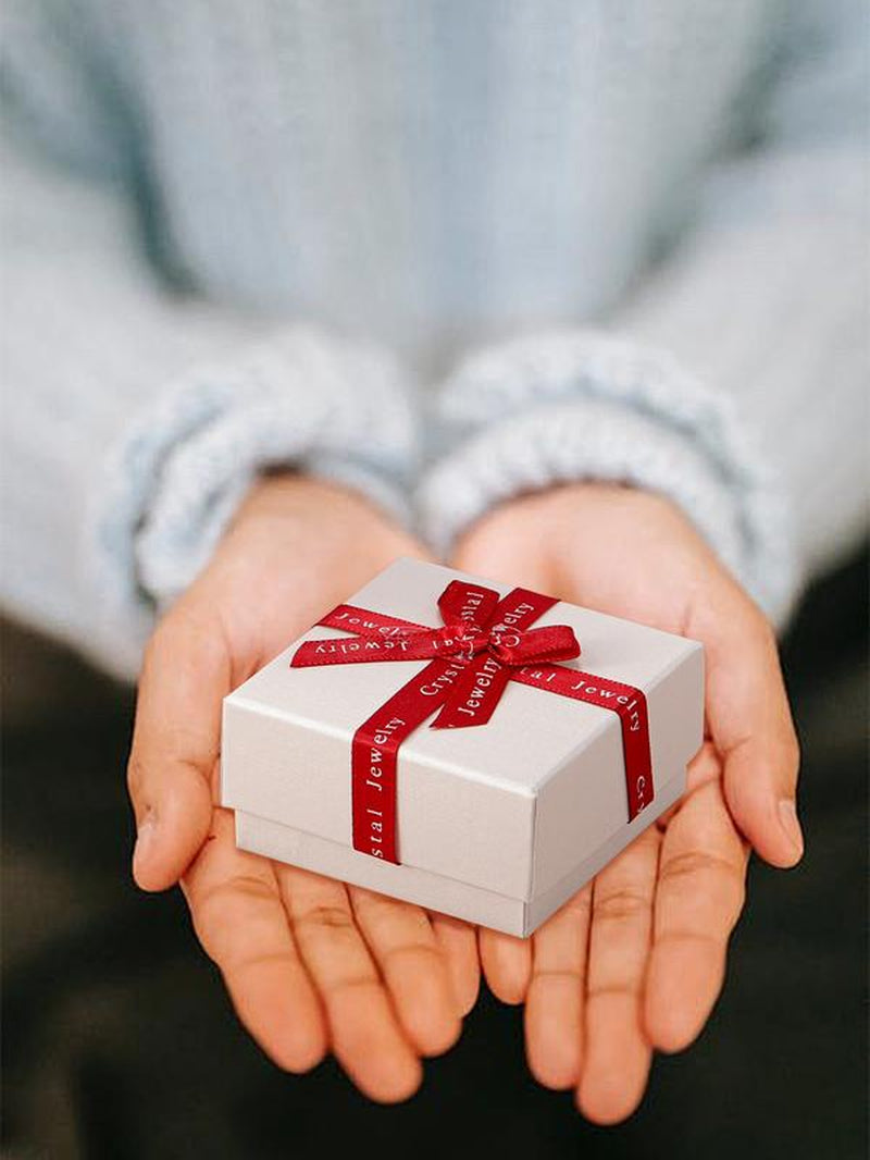 Apple Shape Rose Jewelry Gift Box with Initial Letter Heart Necklace for Women, Valentine&