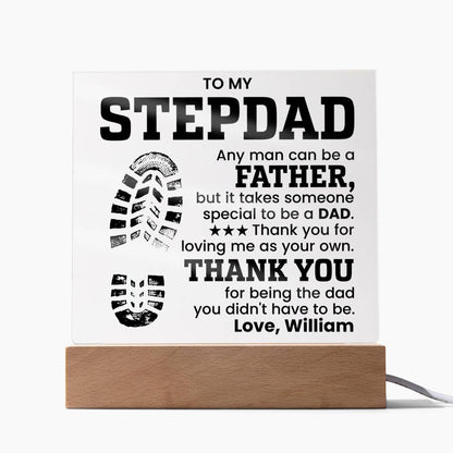 Personalized To My Stepdad LED Night Light Plaque - Emotional Father&