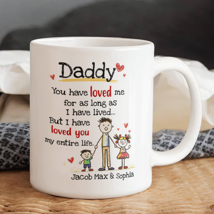 Custom Dad Coffee Mug with Names
