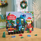 Christmas Advent Calendar Ornaments Magnetic Santa Claus Train Construction Set 24 Days of Surprise Gifts Christmas Decorations.