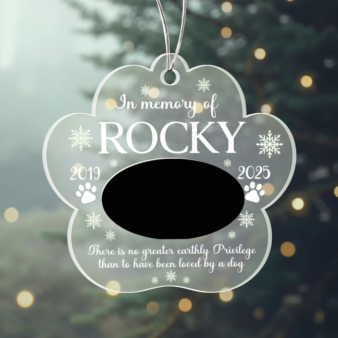 Acrylic Paw Ornament