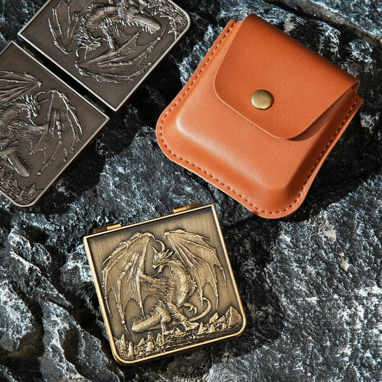 YEMEKO 7-In-1 Foldable Spinner Metal DND Dice Set – Pocket-Sized Compact Design with D4, D6, D8, D10, D12, D20 & D% for TTRPG Gifts