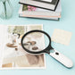 20X/30X Magnifying Glass Handheld Reading Magnifier with 24 LED Light Beads Lighted Magnifying Glass for Read Appreciate Scenery