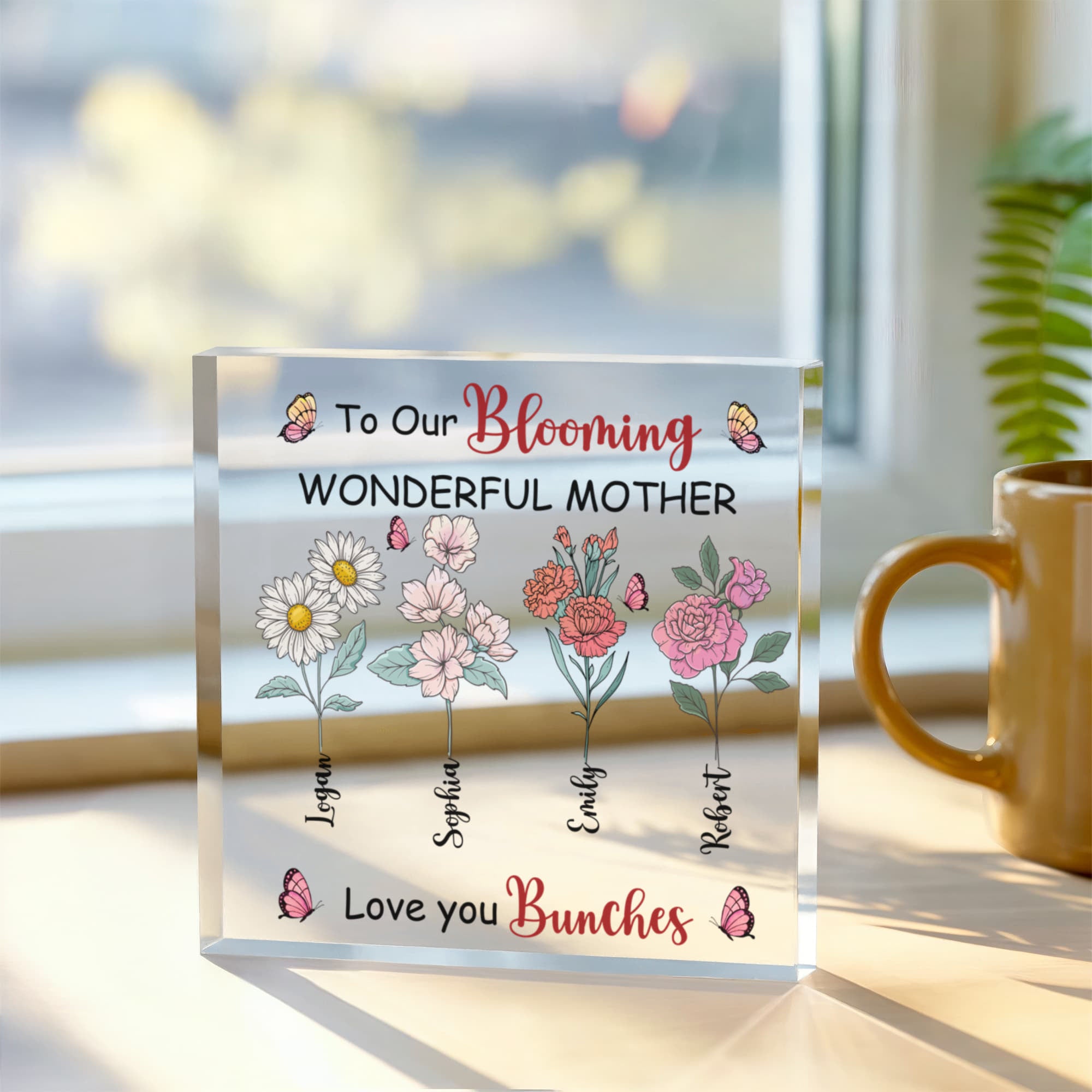 Elegant Personalized Mom Desk Decor