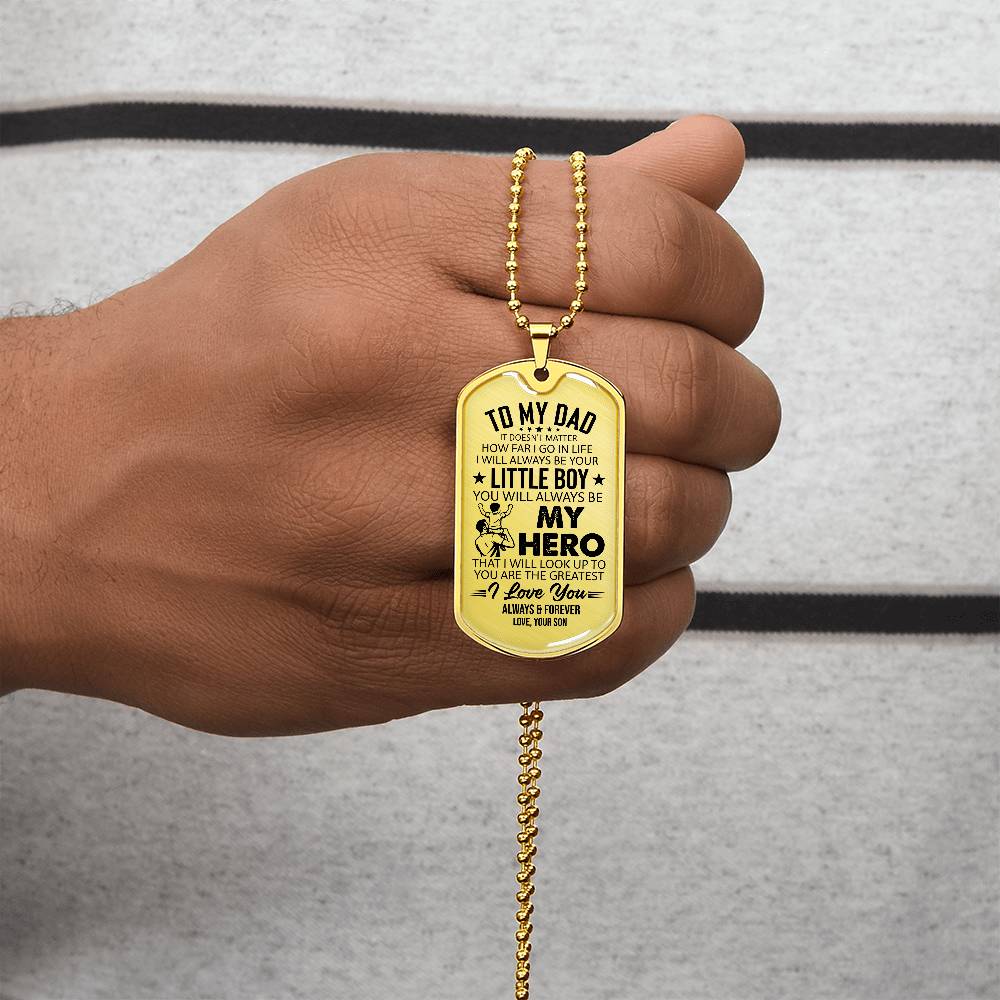 Dog Tag Necklace with Engraving