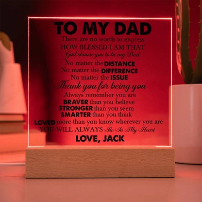 Personalized dad gift with message
