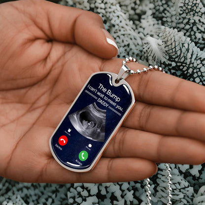 the bump calling daddy ultrasound necklace new dad gift