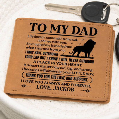 Personalized To My Dad Leather Wallet - Emotional Father&