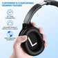 ZIHNIC PN9 Active Noise Cancelling Headphones with Built-In Microphone, Waterproof, Long Standby Powerful Battery Life, Wireless Bluetooth 5.4 Adjustable Audio Audio Connection Custom Earpads Foldable Red Gaming Headset