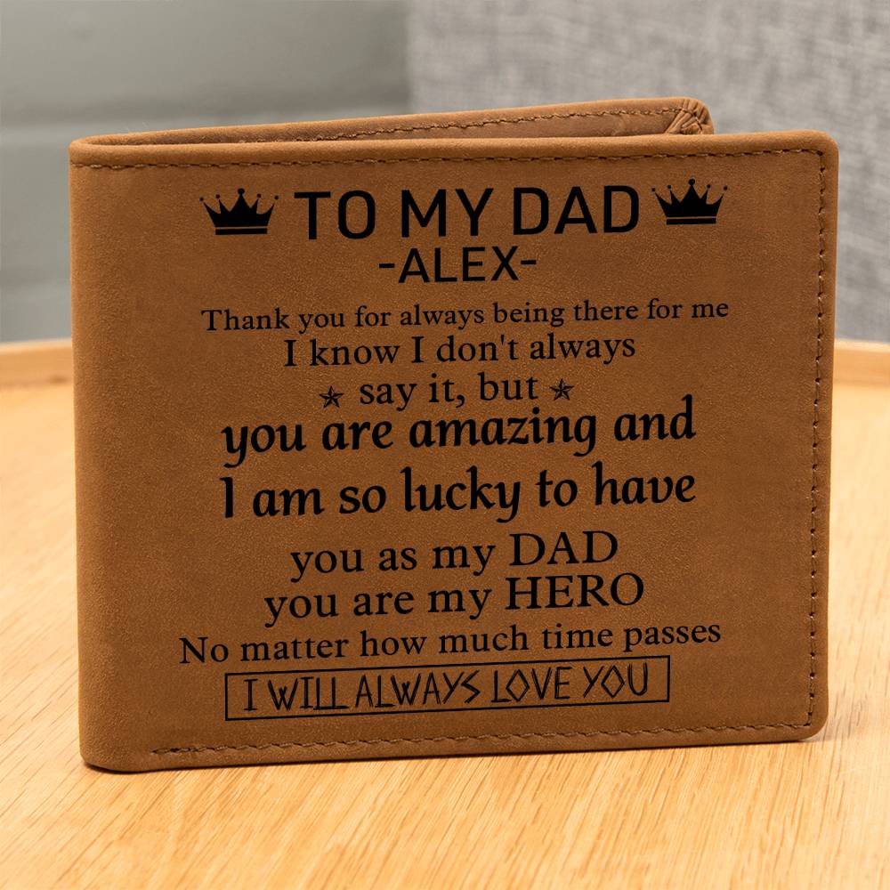 Personalized To My Dad Leather Wallet - Emotional Father&
